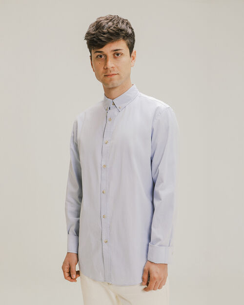 Camisa Manga Larga Azul